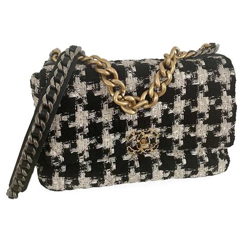 sac chanel pied de poule 19